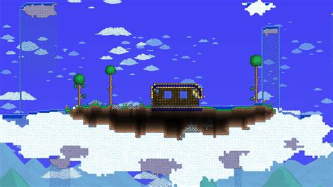 A meteor event can only be triggered once the player (Desktop, Console and Mobile versions) has defeated the Eater of Worlds or the Brain of Cthulhu. . Terraria finding floating islands